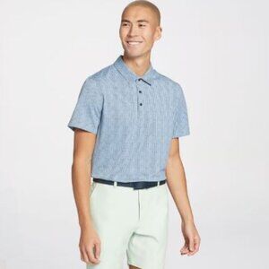 VRST Men's Geo Pique Print Golf Polo